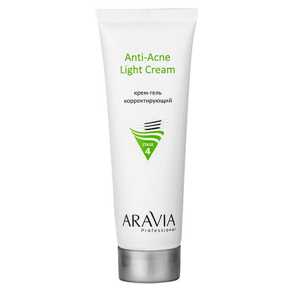Крем-гель корректирующий для жирной и проблемной кожи Anti Acne Light Cream, Aravia Professional 
