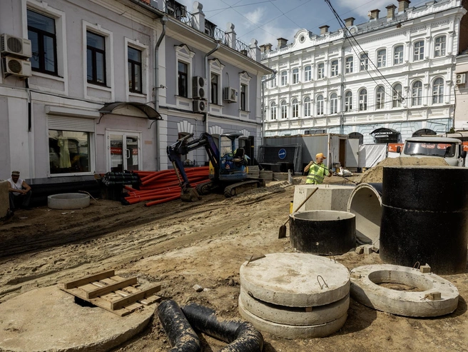 Рядом с Кирова продолжают обновлять коммуникации | Источник: Александр Куренной / 76.RU