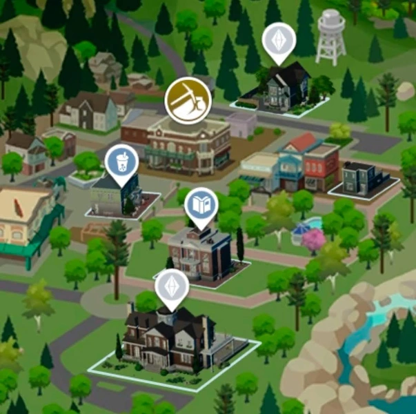 Гид по мирам в The Sims 4: все города, локации и семьи | Источник: скриншот The Sims 4