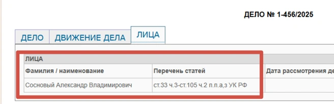 Материалы из базы данных суда | Источник: Ленинский районный суд Оренбурга