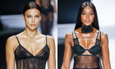 Шейк и Кэмпбелл вышли на показе Dolce & Gabbana в прозрачном нижнем белье: кто сексуальнее