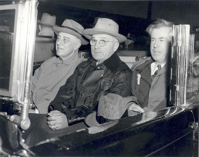 Слева направо: Рузвельт, Трумэн, Уоллес | Источник: gettyimages.com