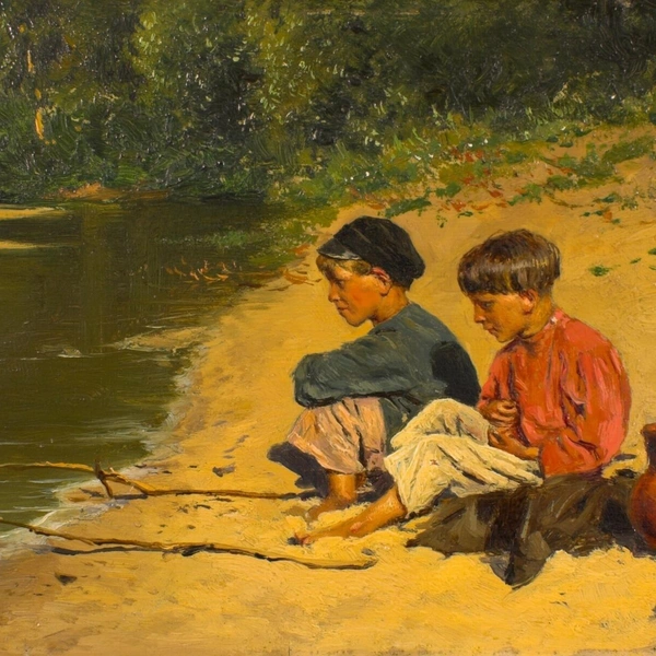 Запечатлевать рыбалку любил и Владимир Маковский (1846–1920). Эта картина 1886 года называется «Рыбачки» | Источник: Wikimedia Commons