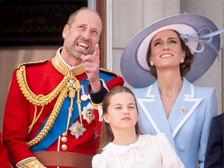 Принц Уильям, Кейт Миддлтон и принцесса Шарлотта на Trooping the Colour 2026.