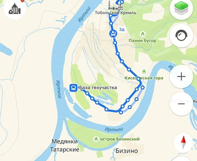 В этой местности родители Елены заметили следы присутствия медведей | Источник: 2gis.ru