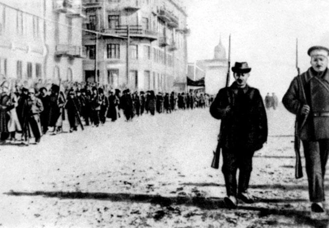 Вооруженная демонстрация читинских рабочих 9 января 1906 года | Источник: фонды Забайкальского краевого краеведческого музея им. А. К. Кузнецова