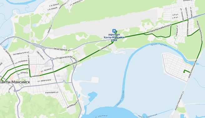 Маршрут движения автобуса № 3 | Источник: yandex.ru / «Яндекс Карты»