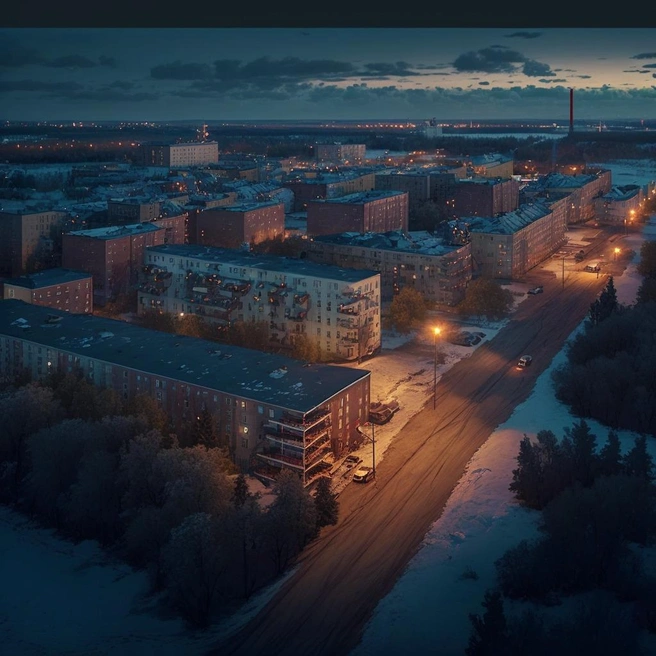 Нейросеть странно работает с освещением. И почему-то повечерело | Источник: MidJourney