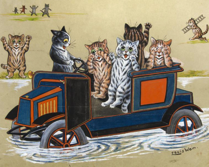 Человек, который рисовал кошек: как художник Луис Уэйн сделал пушистых питомцев популярными задолго до появления интернета