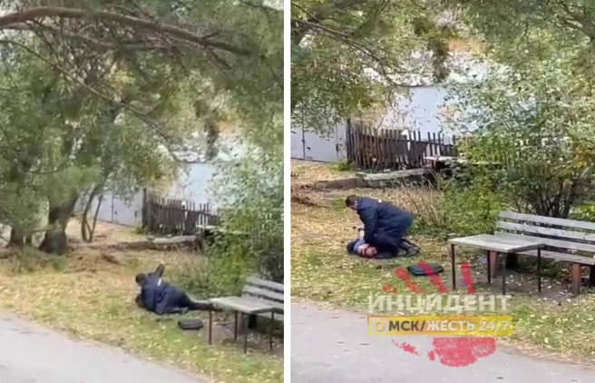 Полицейский несколько раз ударил мужчину | Источник: «Инцидент Омск» / t.me