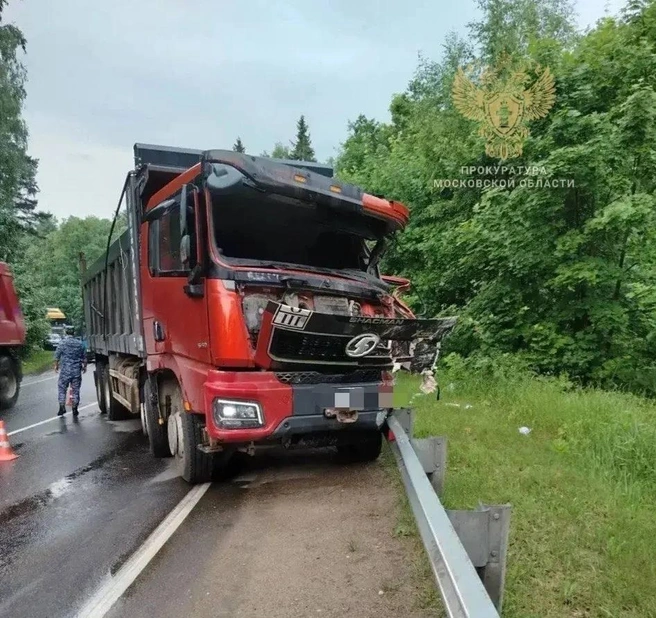 Грузовик протаранил маршрутку  | Источник: Прокуратура Московской области / T.me