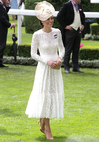 Герцогиня Кембриджская в платье Dolce Gabbana на Royal Ascot