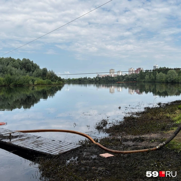 С этого небольшого причала отдыхающие спускались на сап-борды | Источник: Алексей Кожевников / 59.RU