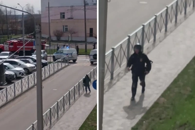 Силовики приехали к школе на учения в Ярославской области