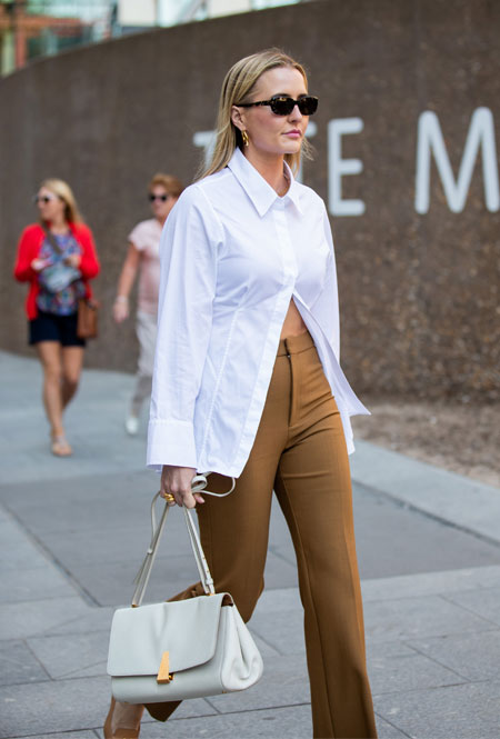 С чем и как носить белую женскую рубашку в 2024 году: фото, тренды, модные образы