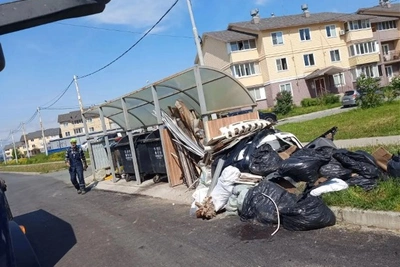Бетон, шины и ветки у баков сахалинцам придется вывозить самим