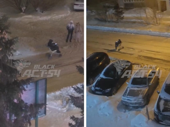 Видео сняли местные жители. | Источник: ACT-54 Black / T.me