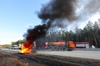 Учения на новой трассе под Екатеринбургом: массовое ДТП и пожар