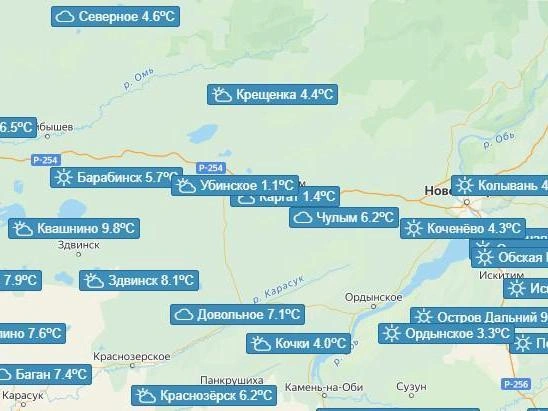 По области этой ночью было прохладно | Источник: «Западно-Сибирское УГМС»