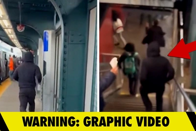Погоня за подозреваемым в убийстве в метро Нью-Йорка попала на видео