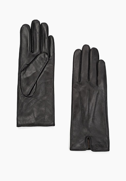 Черные кожаные перчатки 