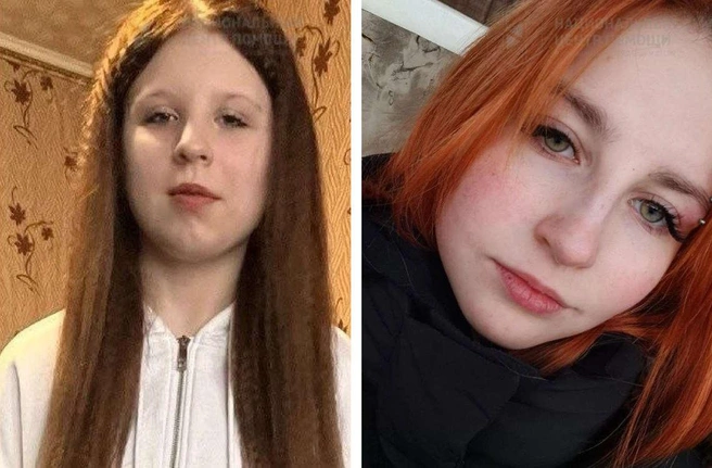 Слева Спилова Ирина (14 лет), справа Сваткова Полина (16 лет) | Источник: «Поиск пропавших детей»