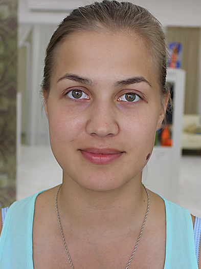 Валерия Пушина, макияж до и после, фото