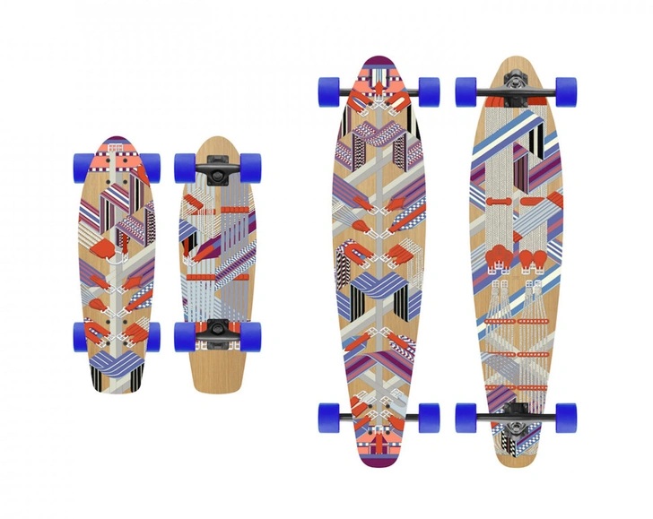 Hermes Skateboard and Longboard