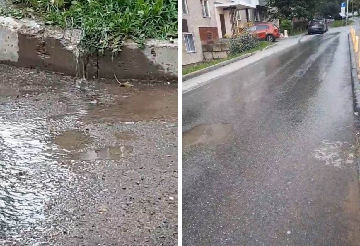 «Ищите собственников сами»: в Уфе после ремонта почти две недели по дороге течет питьевая вода