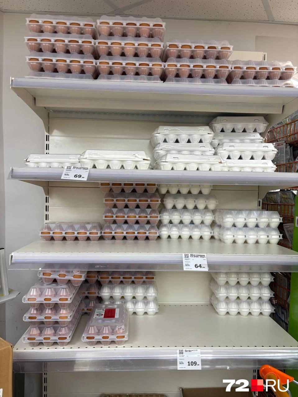 Куриные яйца точно дороже в сервисах доставки. В магазинах пока что цены приемлемые | Источник: Мария Токмакова / 72.RU