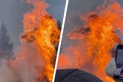 В Малых Корелах сожгли чучело Масленицы