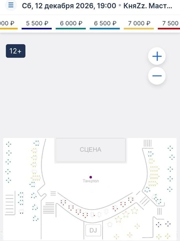Схема зала в Сургуте | Источник: intickets.ru