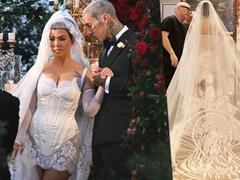 Дева Мария на фате, а под ней лишь корсет Dolce&Gabbana: свадьба Кортни Кардашьян грозит обернуться мировым скандалом