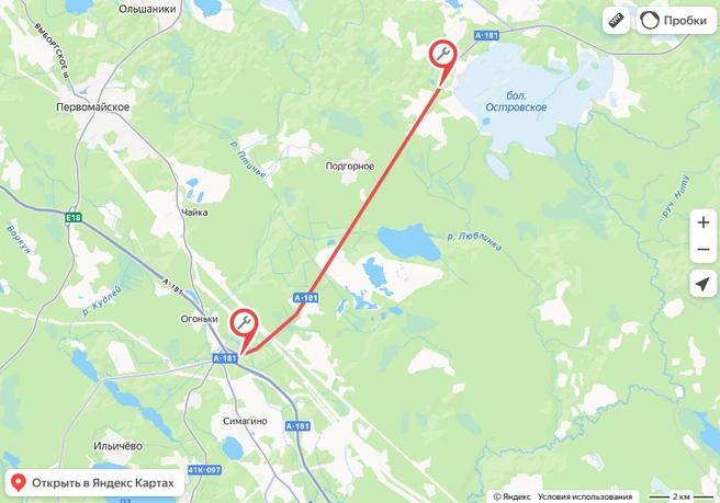 Участок «Скандинавии» под Петербургом стал реверсивным до конца февраля | Источник: ФКУ Упрдор «Северо-Запад»