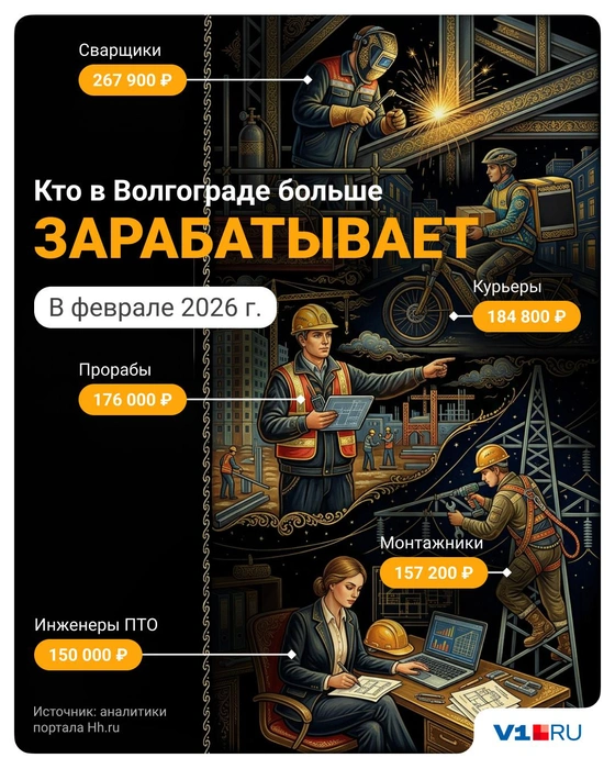 Вот так выглядит список наиболее высокооплачиваемых профессий | Источник: Полина Авдошина / V1.RU