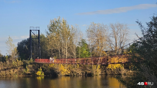 Подвесной мост в Западном | Источник: Дарья Никитченко / 45.RU