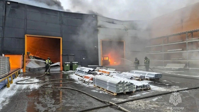 Кадры с места пожара | Источник: МЧС России по Тульской области