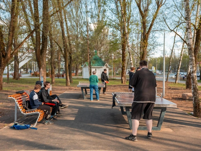 Столы для настольного тенниса популярны среди отдыхающих | Источник: Александр Куренной / 76.RU