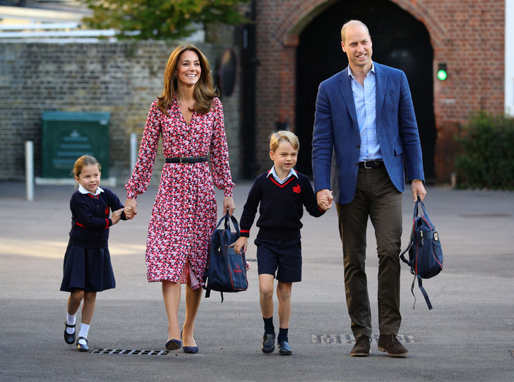 Кейт и Уильям отвели детей в школу (и Шарлотта очень взволнована)