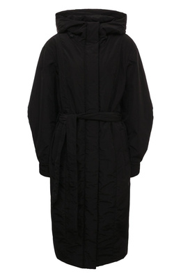 Женское черное пальто TRUSSARDI