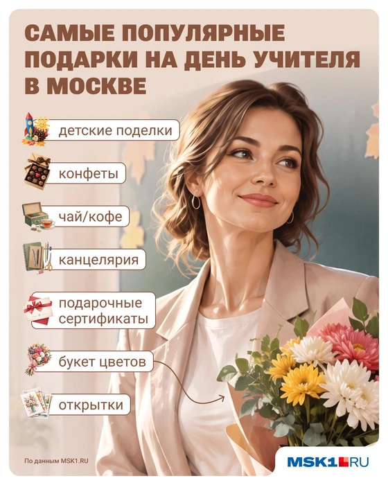 Вот что чаще всего дарят учителям | Источник: Юрий Скулыбердин / Городские медиа
