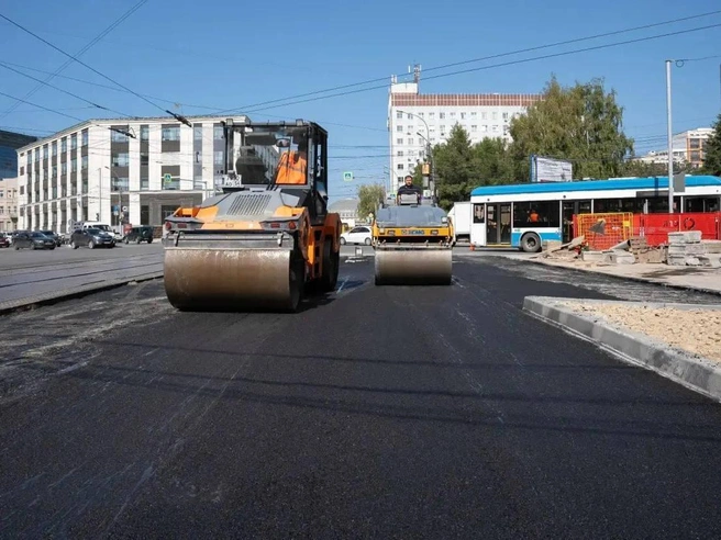 Подрядчик завершает благоустройство участка | Источник: «СГК Новосибирск» / Телеграм