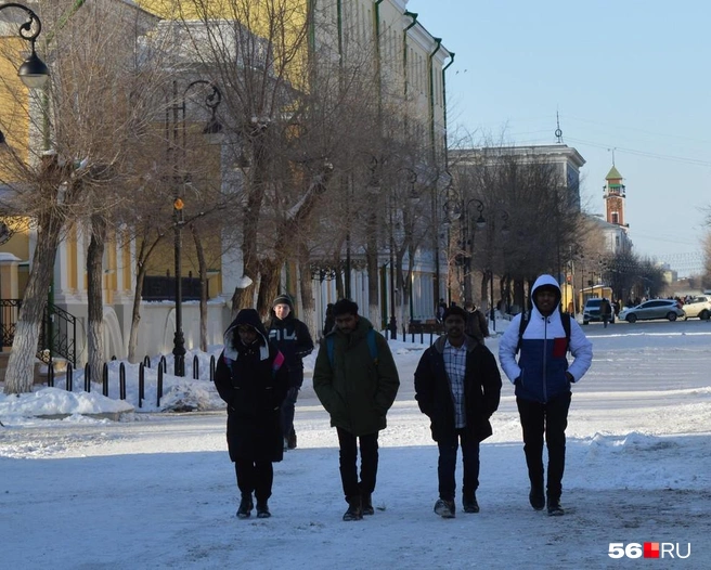 Гости с Востока, не очень любящие ходить в шапках  | Источник: Анастасия Баринова / 56.RU