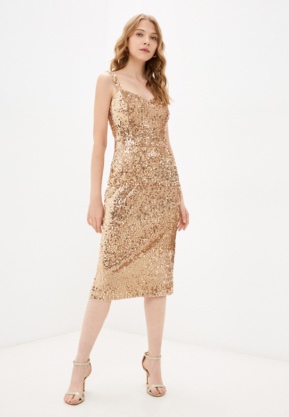 Золотое платье с пайетками