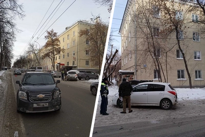 Водители не поделили встречку и устроили ДТП на Уралмаше