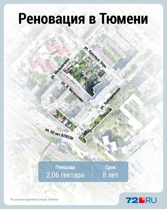 Участки, которые отдают под реновацию  | Источник: Дмитрий Гладышев / 72.RU 