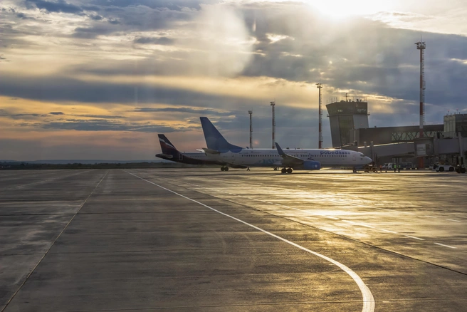 Очередная тревожная ночь | Источник: Георгий Утургаули / Пресс-служба аэропорта «Гагарин»