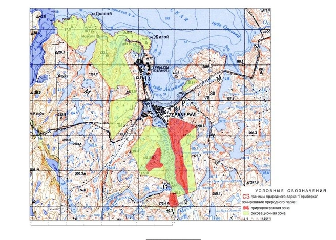 Карта природного парка «Териберка» | Источник: Дирекция особо охраняемых территорий регионального значения Мурманской области