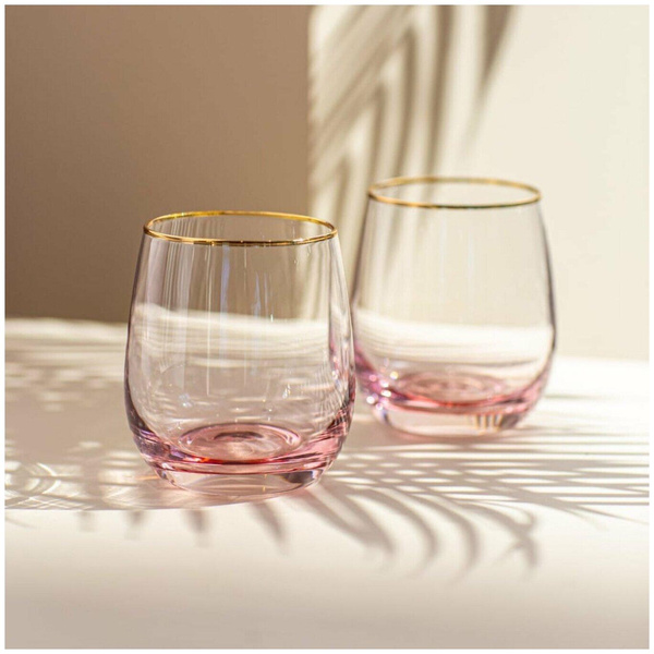 Набор стаканов с розовым градиентом
