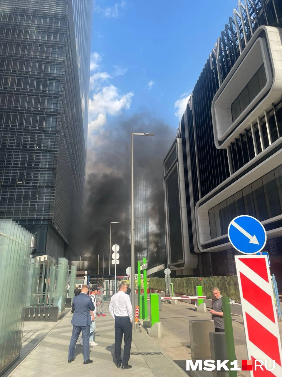 Пожар в «Москве-Сити» | Источник: Григорий, читатель MSK1.RU
